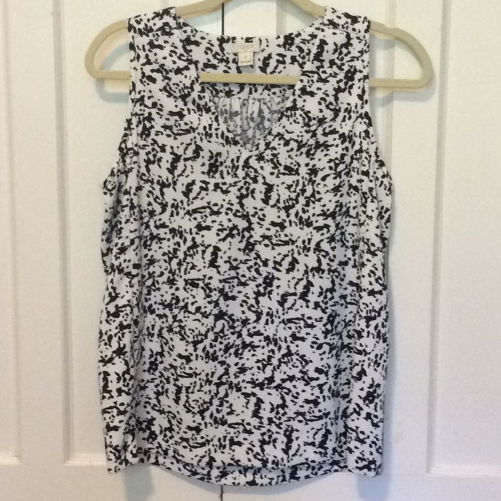 JCrew sleeveless tank-size 4-black and white $49
